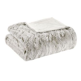 Madison Park Marselle Oversized Faux Fur Throw Blanket