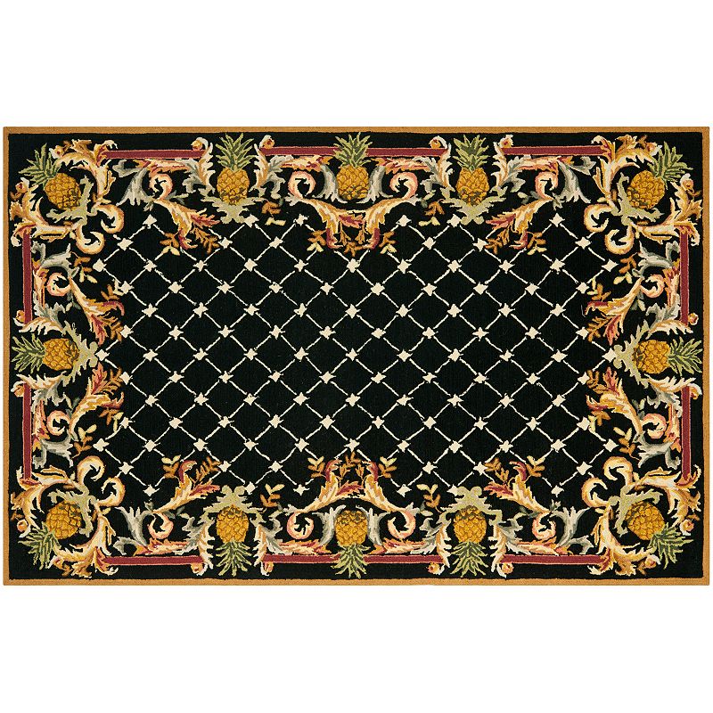 Safavieh Chelsea Pineapple Trellis Framed Wool Rug, Multicolor, 2.5X8 Ft