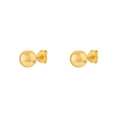 14k Gold-Plated Ball Stud Earrings