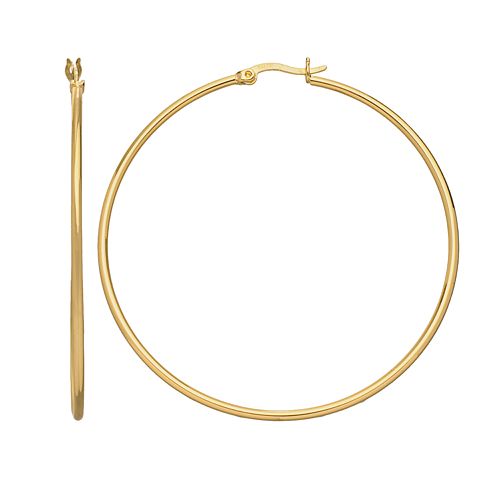 14k Gold-Plated Hoop Earrings