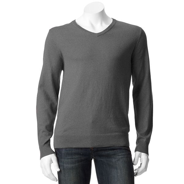 Men's Sonoma Goods For Life® Classic-Fit Solid Fine Gauge Heathered Sweater