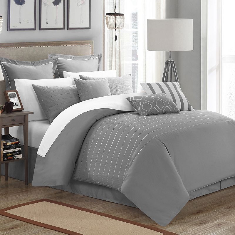 Chic Home Brenton 9-pc. Comforter Set, Grey, Queen