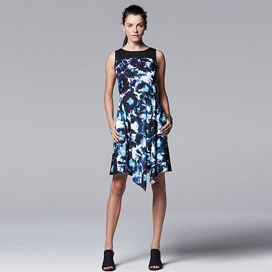 Women's Simply Vera Vera Wang Print Draped-Hem Dress