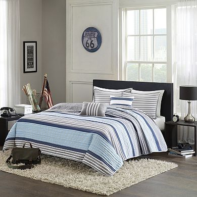 Intelligent Design Matteo Quilt Set with Shams and Decorative Pillows