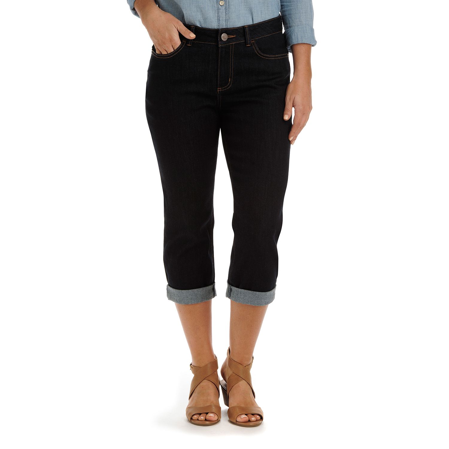 womens lee denim capris