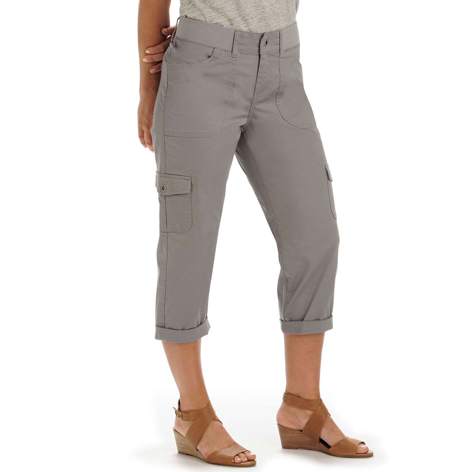 womens denim cargo capris