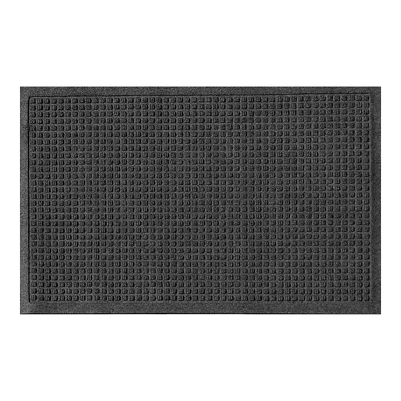 Waterhog Squares Indoor Outdoor Mat, Grey, 3X5 Ft