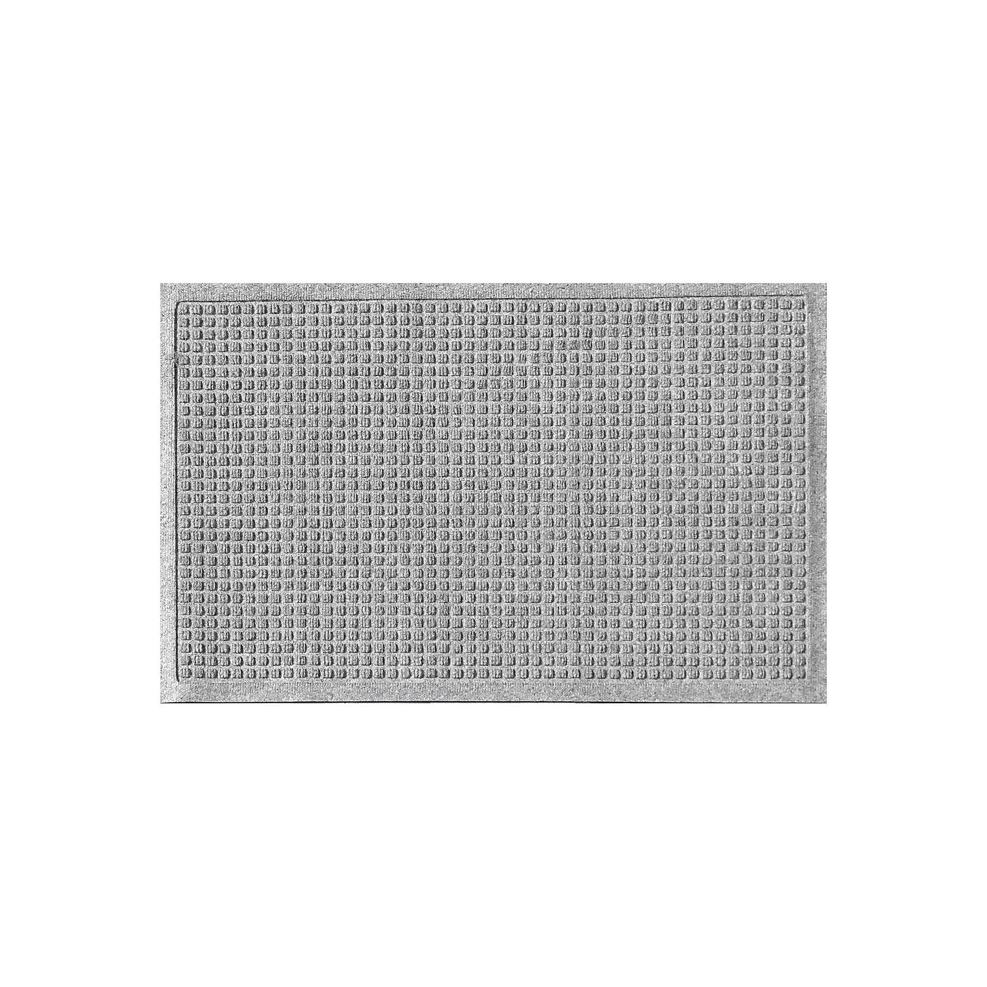 Waterhog Squares Indoor Outdoor Mat, Medium Gray