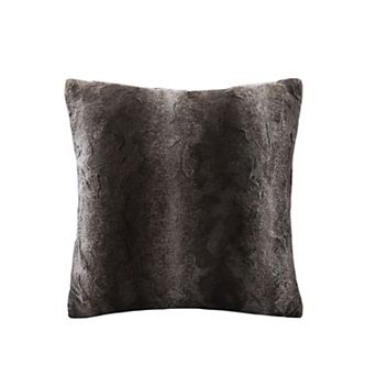 Madison Park Marselle Faux Fur Square Throw Pillow