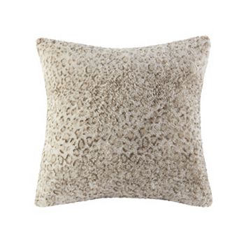Madison Park Marselle Faux Fur Square Throw Pillow