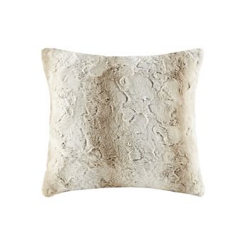 Madison Park Marselle Faux Fur Square Throw Pillow
