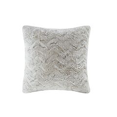 Madison Park Marselle Faux Fur Square Throw Pillow