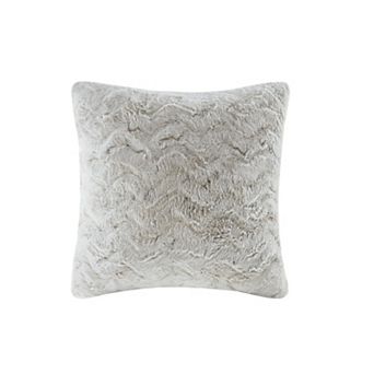 Madison Park Marselle Faux Fur Square Throw Pillow