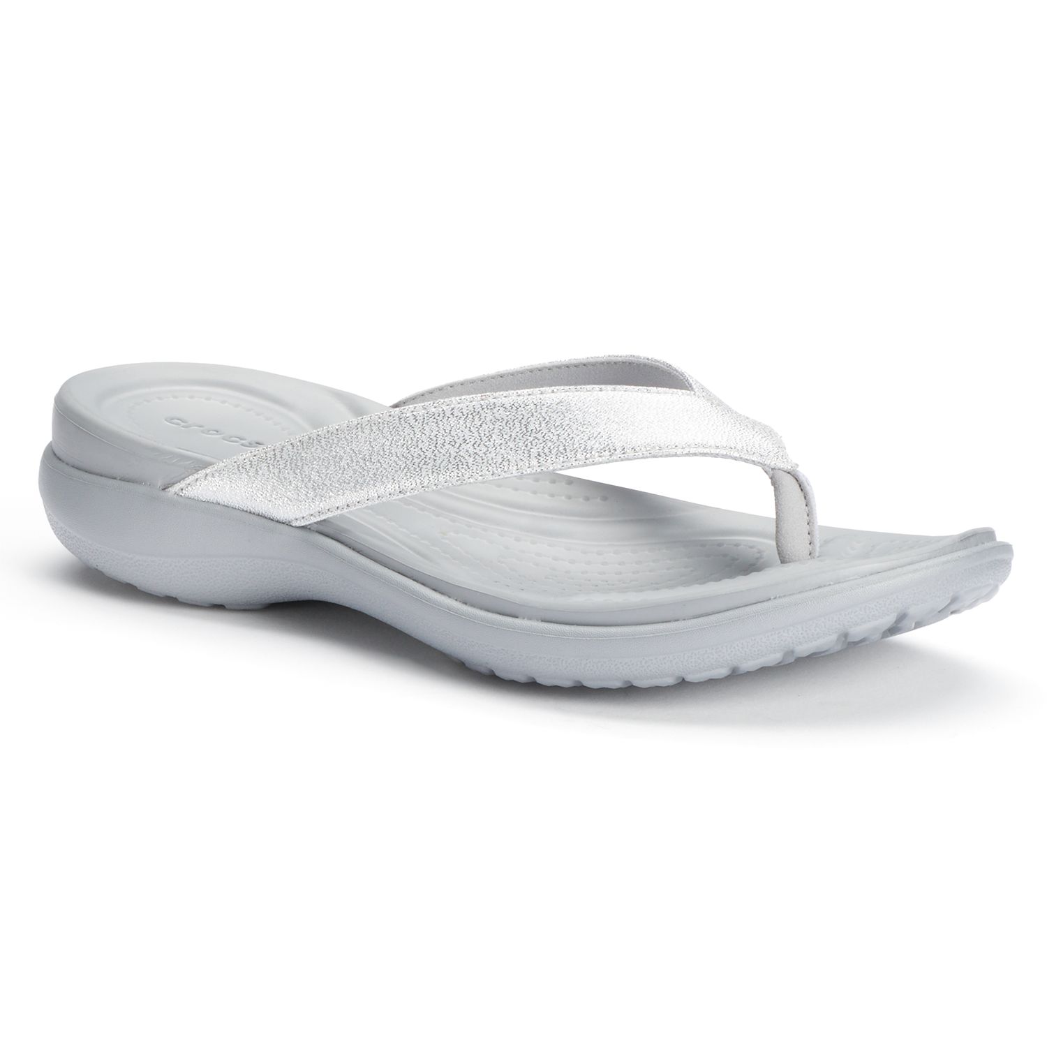 crocs capri shimmer women's slide sandals