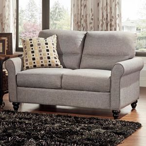 HomeVance Gabry Rolled Arm Loveseat