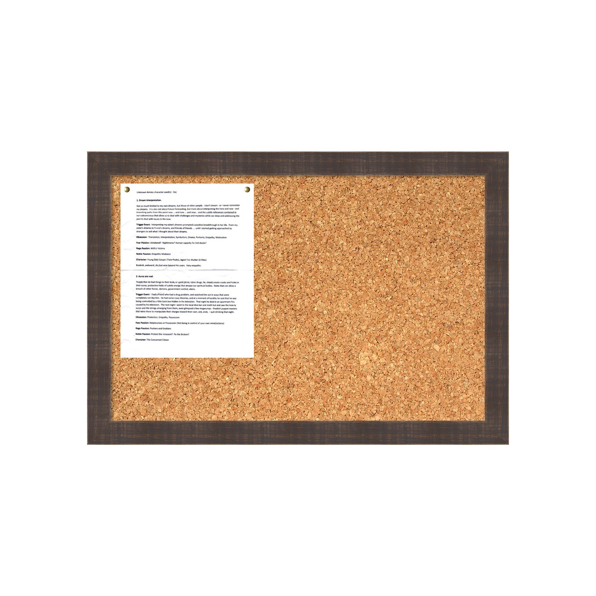 Whiskey Rustic Cork Message Board, Whiskey Brown