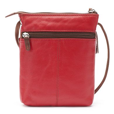 ili Leather Two-Tone Mini Crossbody Bag