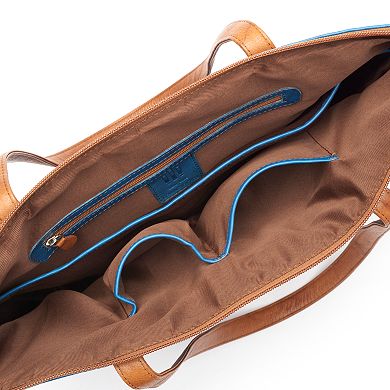 ili Leather Woven Tote