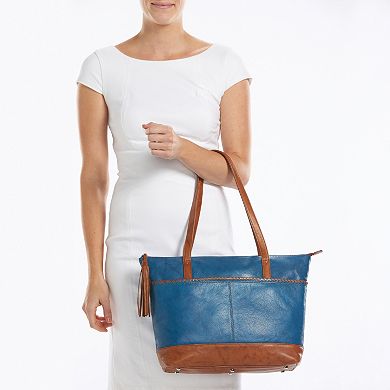 ili Leather Woven Tote