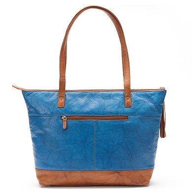 ili Leather Woven Tote