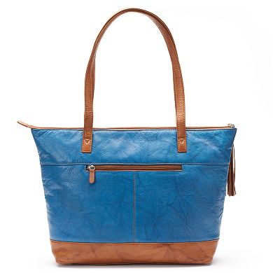 ili Leather Whipstich Tote