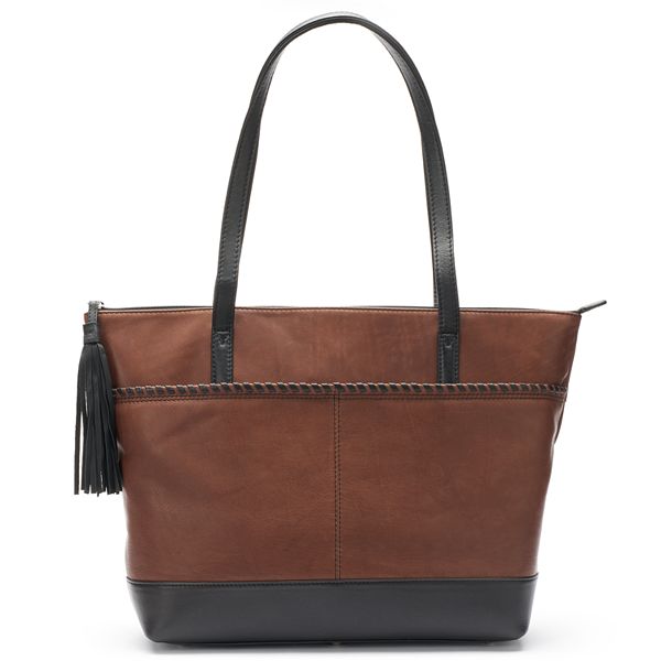 ili Leather Whipstich Tote