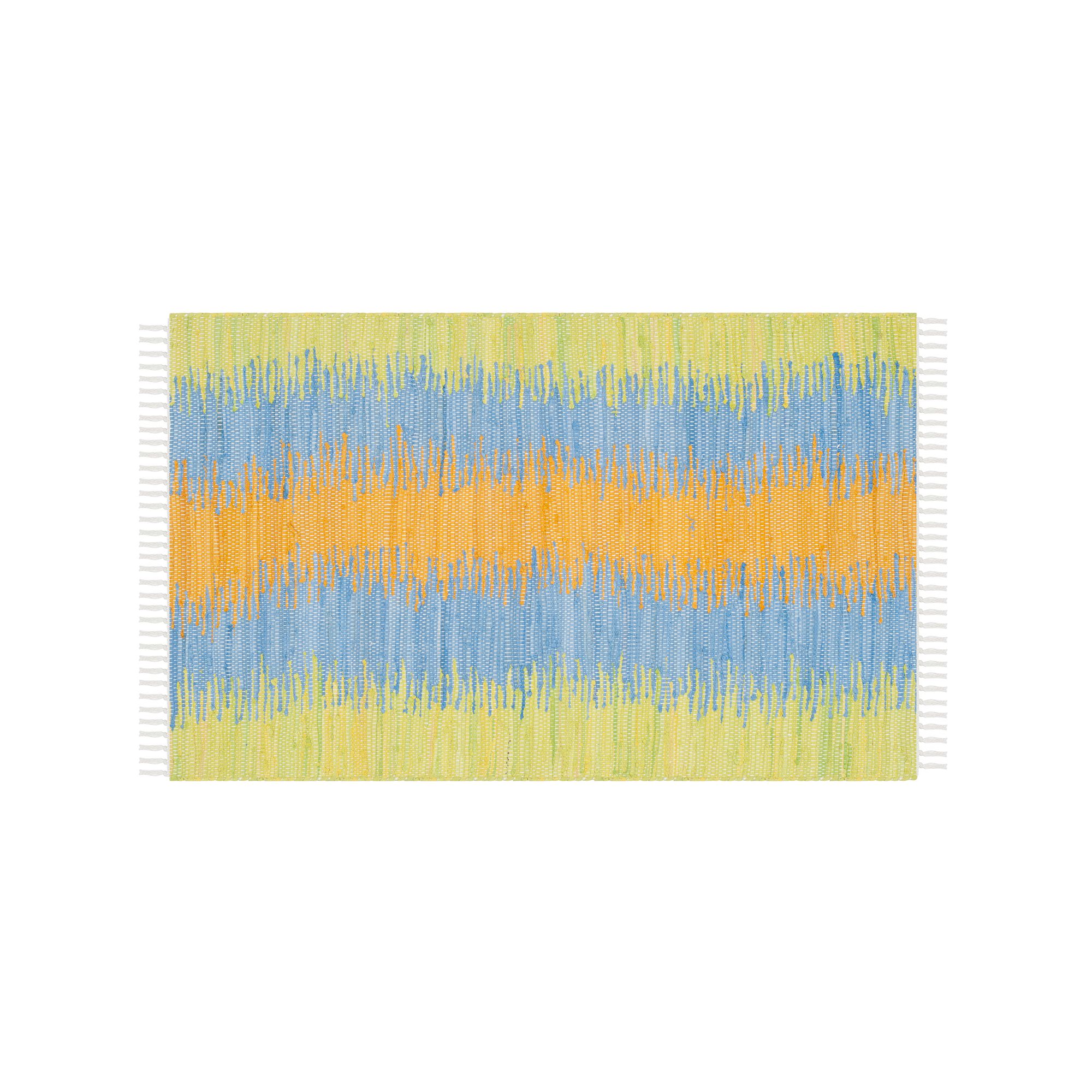 Safavieh Montauk Apollo Abstract Handcrafted Flatweave Rug, Green Gold