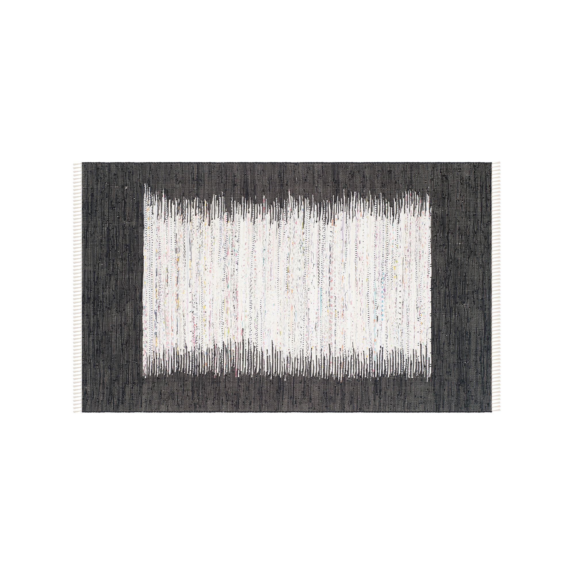 Safavieh Montauk Linden Abstract Handcrafted Flatweave Rug, Ivory Black