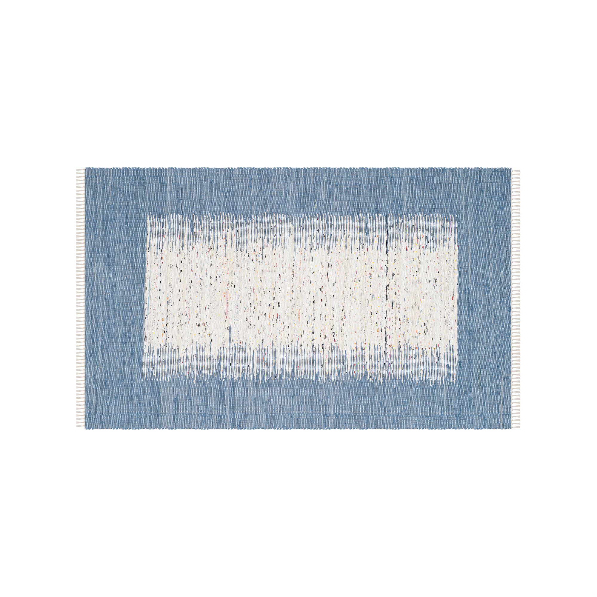 Safavieh Montauk Linden Abstract Handcrafted Flatweave Rug, Ivory Dark Blue