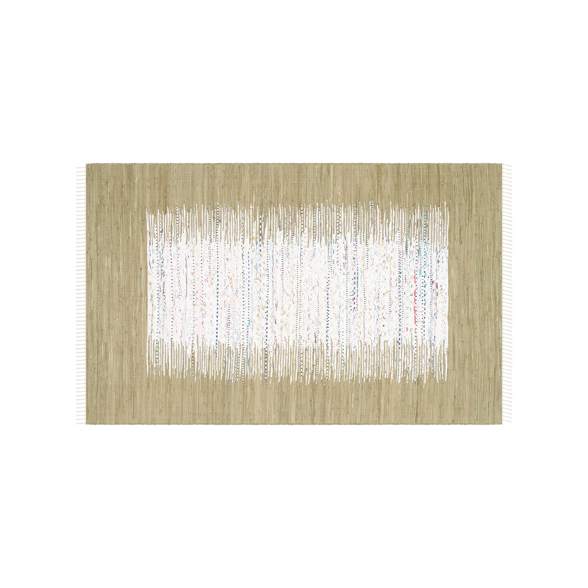 Safavieh Montauk Linden Abstract Handcrafted Flatweave Rug, Ivory Olive