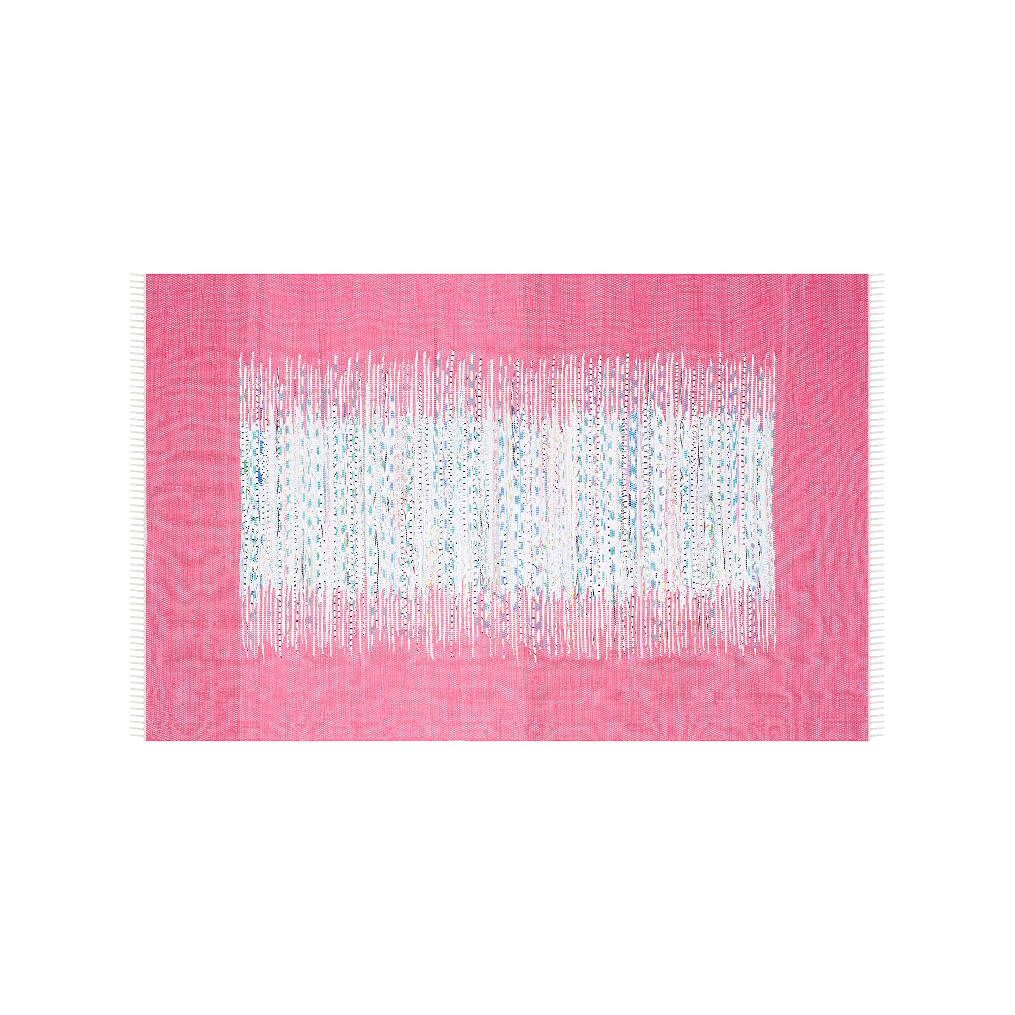 Safavieh Montauk Linden Abstract Handcrafted Flatweave Rug, Ivory Pink
