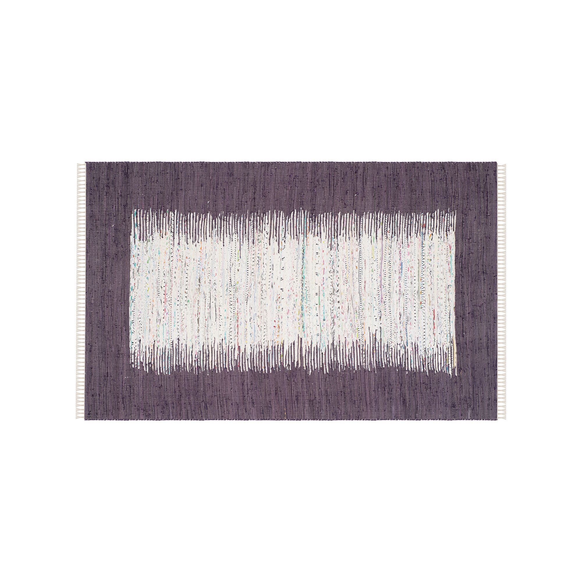 Safavieh Montauk Linden Abstract Handcrafted Flatweave Rug, Ivory Purple