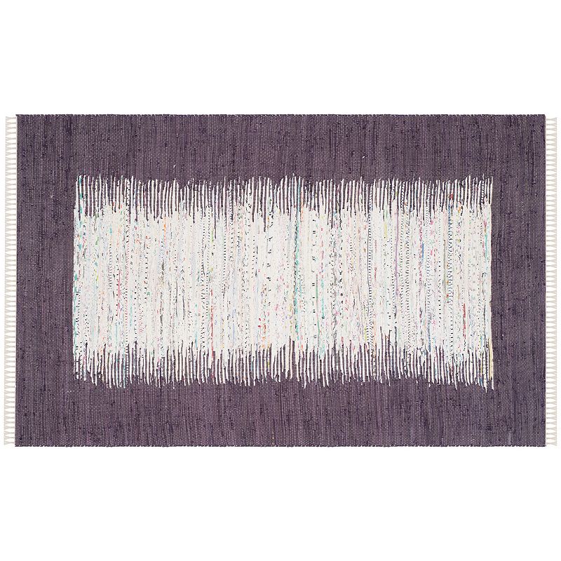 Safavieh Montauk Linden Abstract Handcrafted Flatweave Rug, Purple, 6FT Sq
