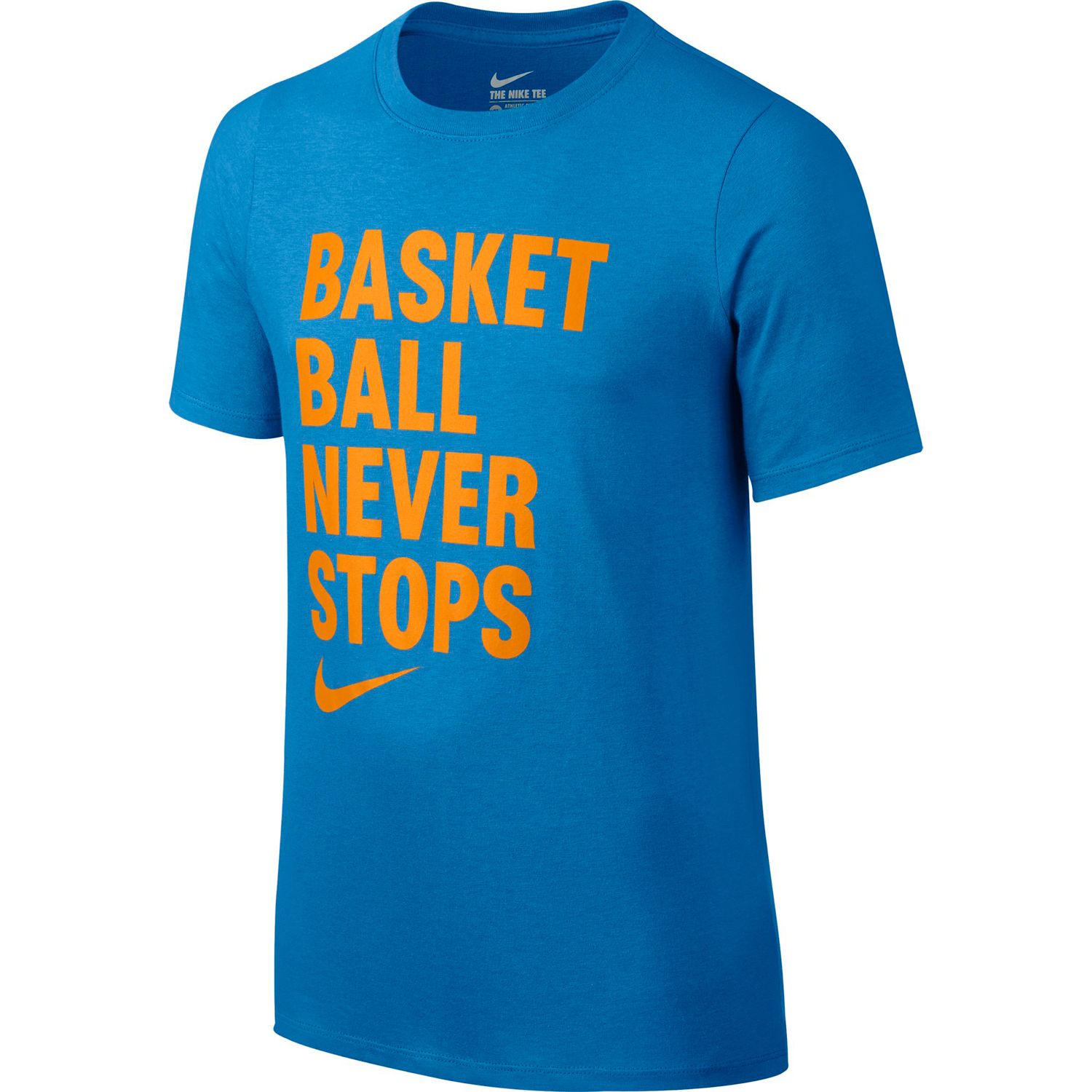 basketball never stops nike shirt