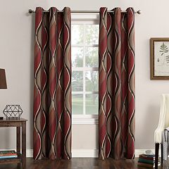 Red Geometric Curtains Drapes Window Treatments Home Decor