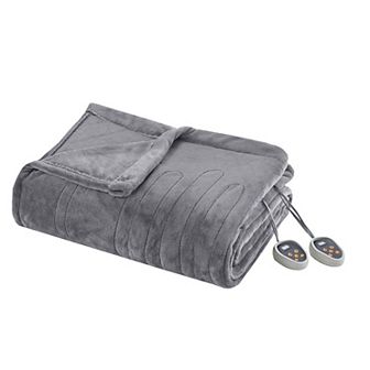 Beautyrest Plush Heated Solid Microlight Electric Blanket