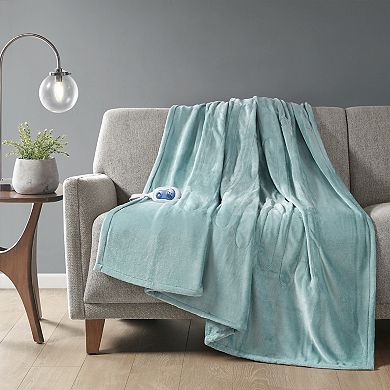 Beautyrest Heated Plush Oversized Throw