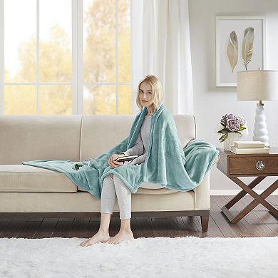 Beautyrest Heated Plush Oversized Throw