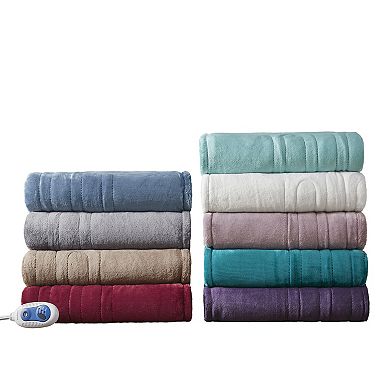 Beautyrest Heated Plush Oversized Throw