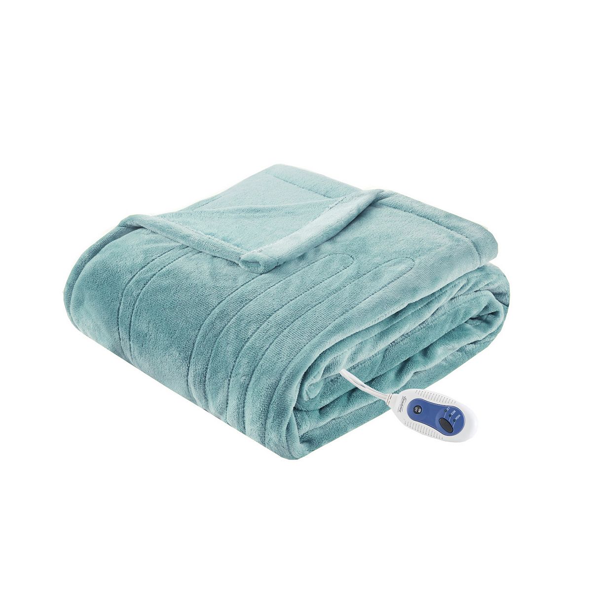 Beautyrest Plush Oversized Electric Heated Throw Blanket - Aqua