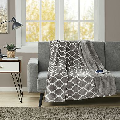 Beautyrest Oversized Ogee Heated Throw