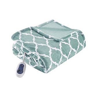 Beautyrest Oversized Ogee Electric Heated Throw Blanket