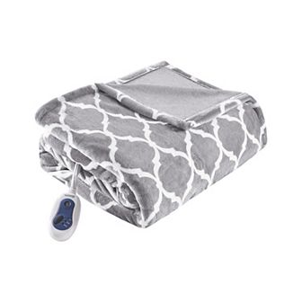 Beautyrest Oversized Ogee Electric Heated Throw Blanket