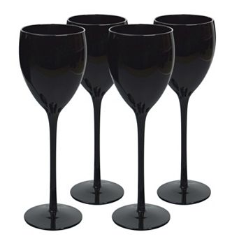Artland 4 pc Midnight Black Goblet Set