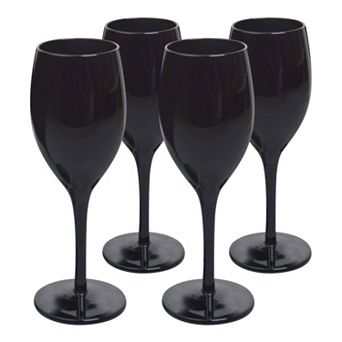 Artland 4 pc Midnight Black Wine Glass Set