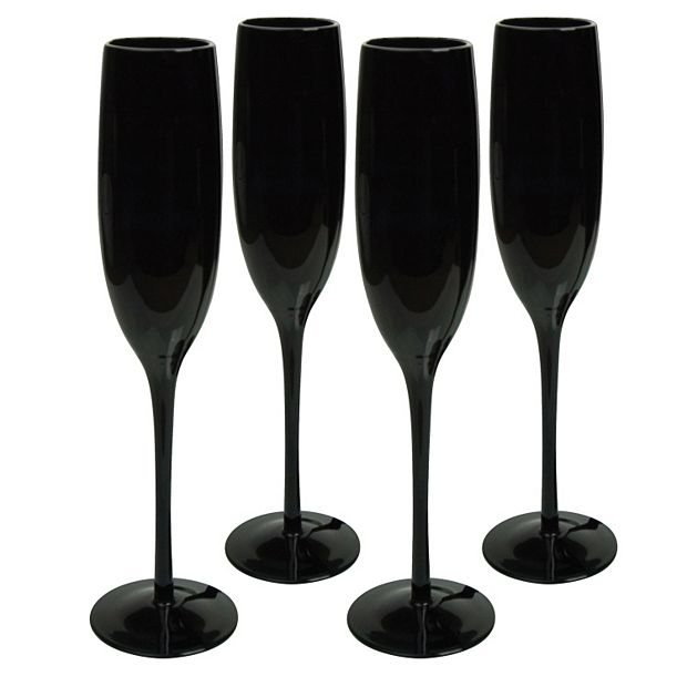 Artland 4-pc. Midnight Black Champagne Flute Set