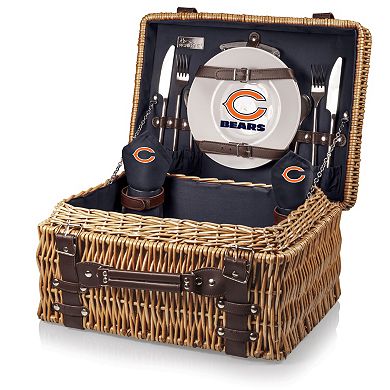 Picnic Time Chicago Bears Champion Willow Picnic Basket with Service for 2
