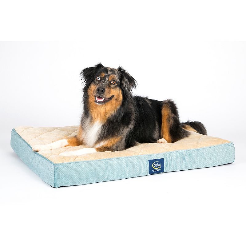 UPC 842699000813 product image for Serta Ortho Foam Quilted Pillowtop Pet Bed, Blue | upcitemdb.com