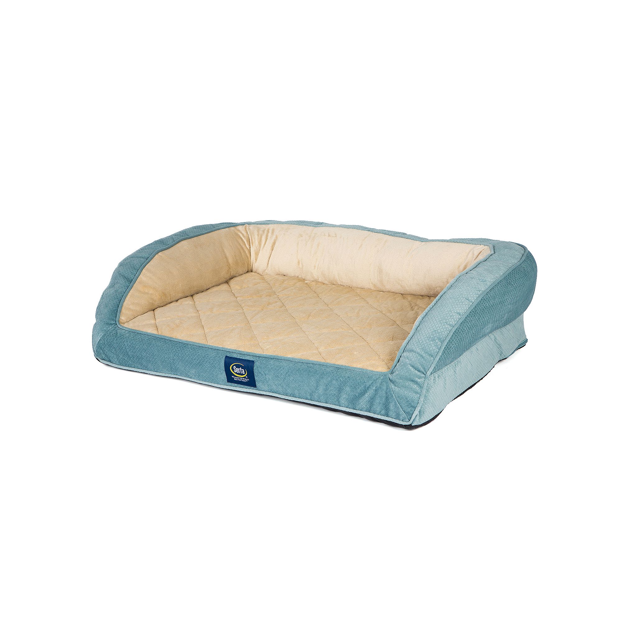 Serta® Ortho Foam Quilted Couch Pet Bed, Blue