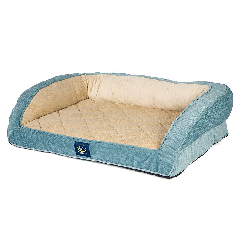 UPC 842699000622 product image for Serta® Ortho Foam Quilted Couch Pet Bed, Blue, L | upcitemdb.com